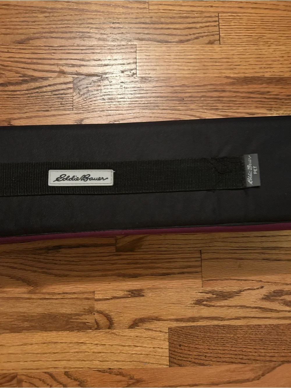 Eddie Bauer Roll Up Packable Foldable Black & Maroon Dog Bed Great for Traveling